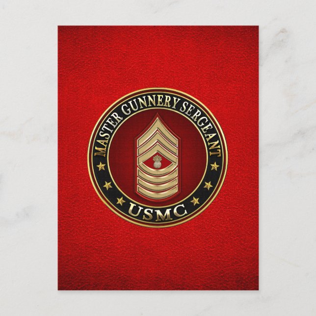 Carte Postale Marines des États-Unis : Sergent-chef de l'armée d (Devant)