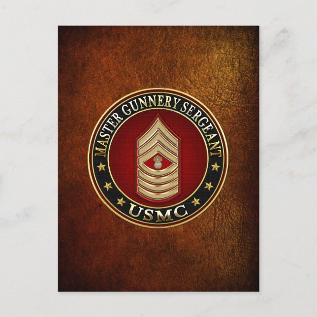 Carte Postale Marines des États-Unis : Sergent-chef de l'armée d (Devant)