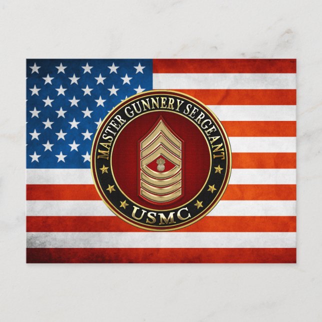 Carte Postale Marines des États-Unis : Sergent-chef de l'armée d (Devant)