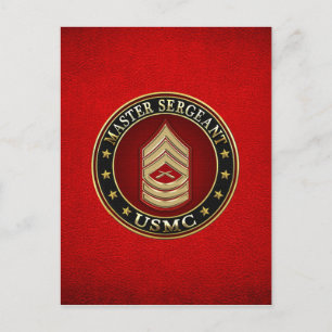 Carte Postale Marines des États-Unis : Sergent-maître (USMC MSgt
