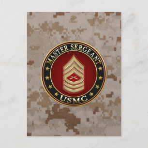 Carte Postale Marines des États-Unis : Sergent-maître (USMC MSgt