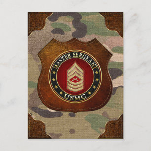 Carte Postale Marines des États-Unis : Sergent-maître (USMC MSgt