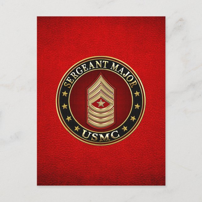 Carte Postale Marines des États-Unis : Sergent-major (SgtMaj de  (Devant)