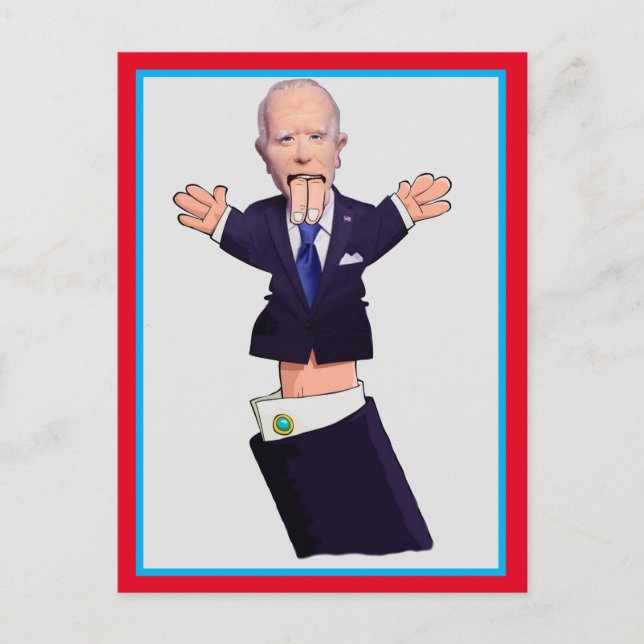 Carte Postale marionnette Joe Biden (Devant)