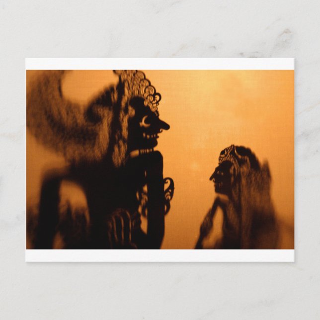 Carte Postale Marionnettes ombres Wayang kulit (Devant)