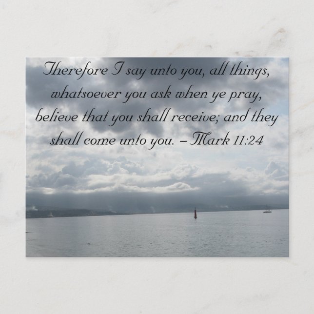 Carte Postale Mark 11:24 - Foi (Devant)
