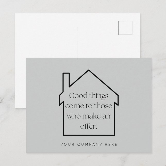 Carte Postale Marketing agricole immobilier (Devant / Derrière)