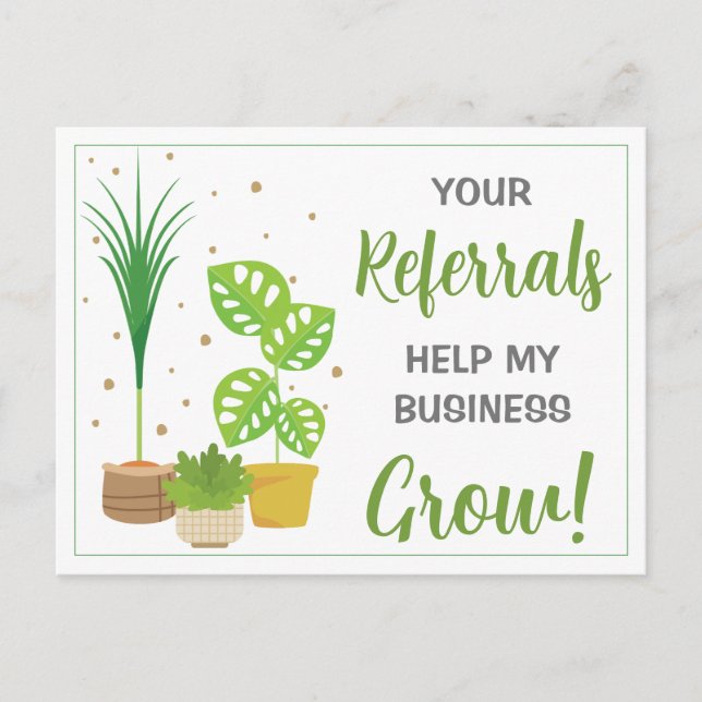 Carte Postale Marketing de renvoi plante (Devant)