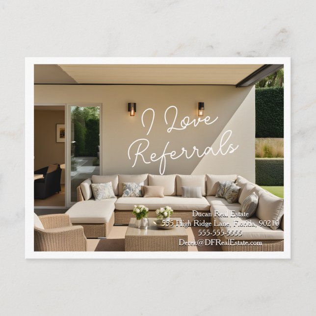 Carte Postale marketing immobilier de référencement d'amour vend (Devant)