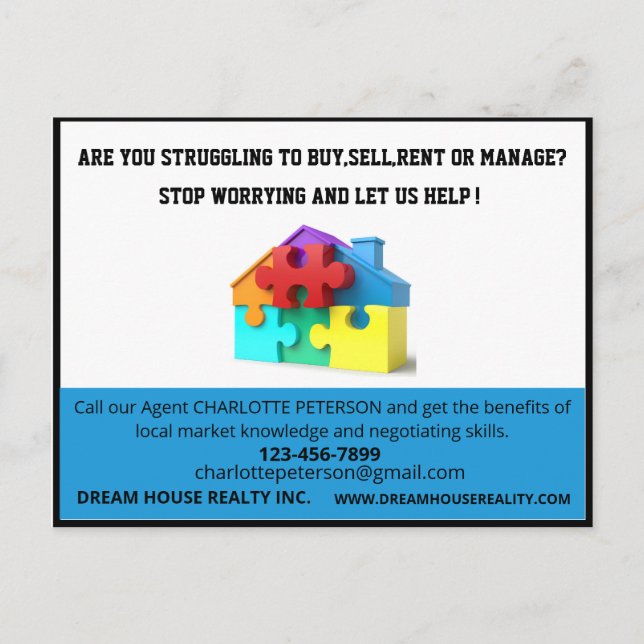 Carte Postale Marketing immobilier moderne Direct Mail (Devant)