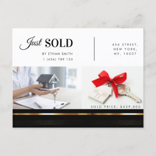 Carte Postale Marketing immobilier noir et or Introduction