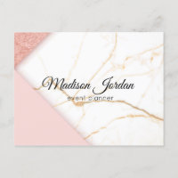 Marketing moderne en marbre rose et or