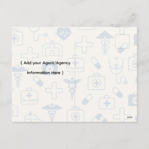 Carte postale marketing pour agent d'assurance agr