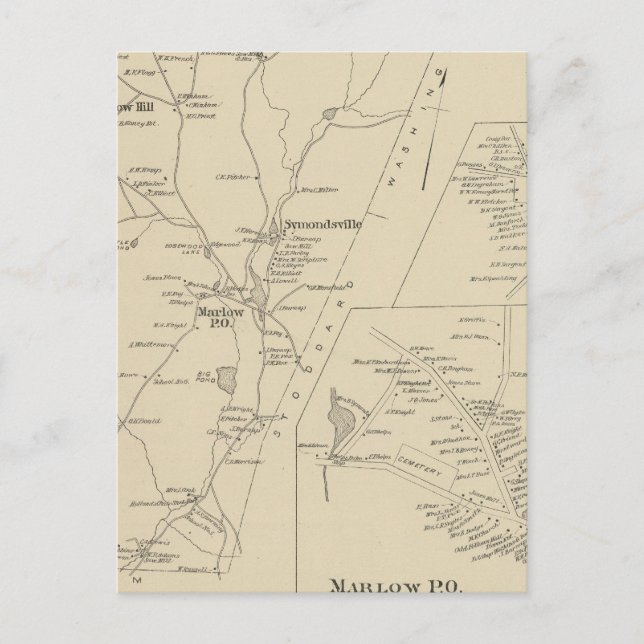 Carte Postale Marlow, Cheshire (Devant)