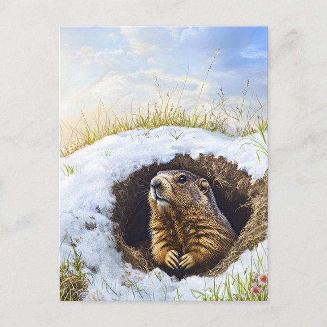 Carte Postale Marmotte (Devant)