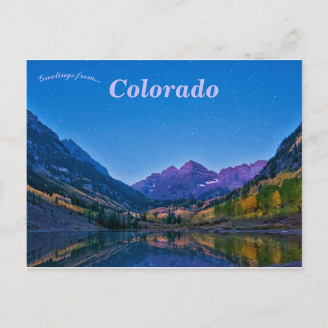 Carte Postale Maroon Bells Colorado (Devant)