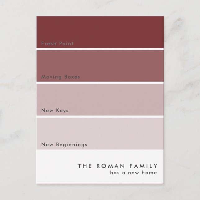 Carte Postale Maroon de Faire-part de déplacement de puces de pe (Devant)