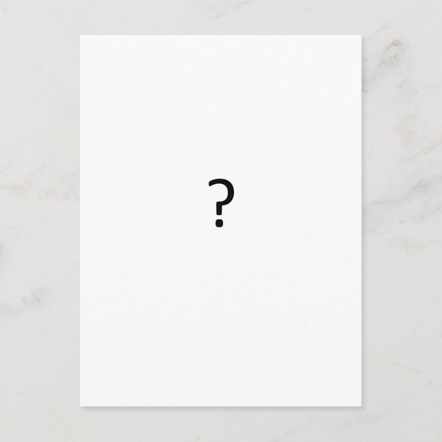 Carte Postale Marque de question (Devant)