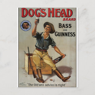 Carte Postale Marque tête de chien