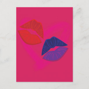 Carte Postale Marques de bisous