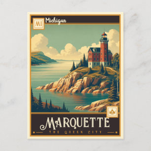 Carte Postale Marquette, Michigan   VINTAGE