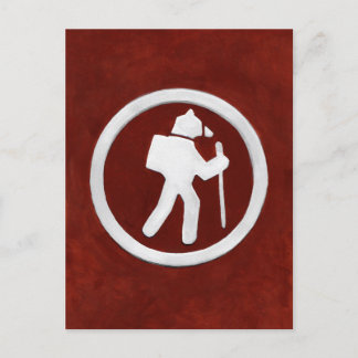 Carte Postale Marqueur de piste de l'ours