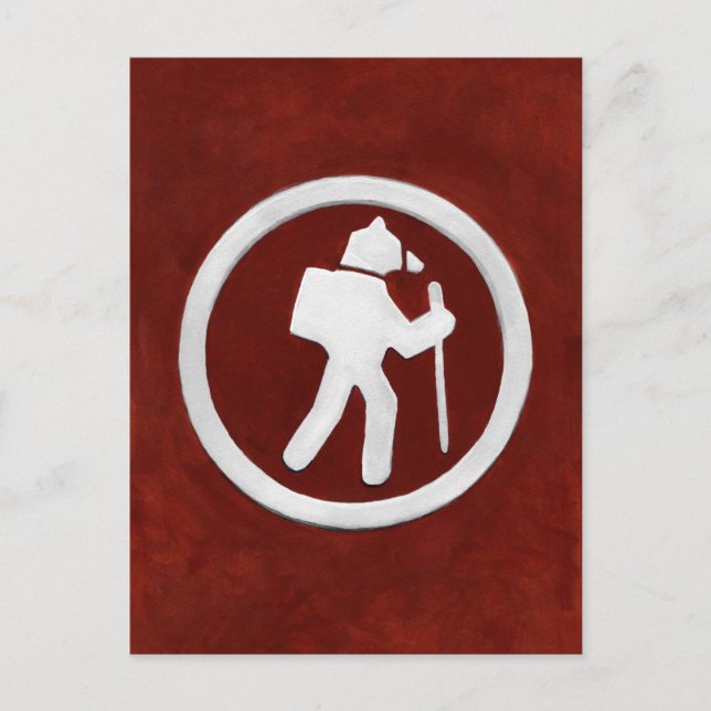 Carte Postale Marqueur de piste de l'ours (Devant)