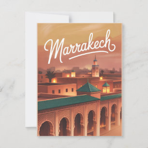 Carte Postale Marrakech vintage