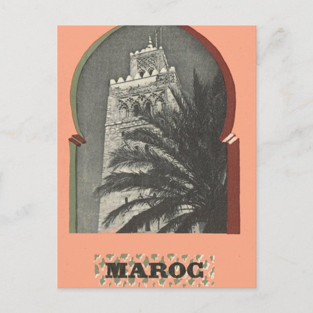 Carte Postale Marrakech vintage, Maroc, (Devant)