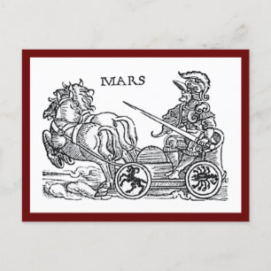 Carte Postale Mars Ares Dieu de la guerre Greco Roman Chariot De