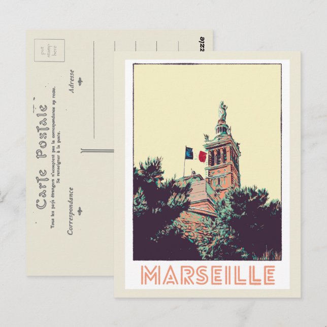 Carte Postale Marseille Notre-Dame-de-la-Garde France (Devant / Derrière)