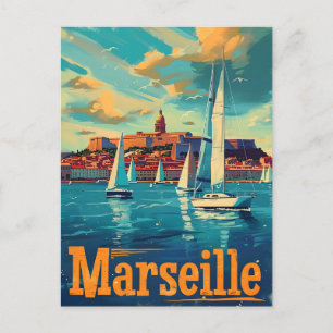 Carte Postale Marseille Sunshine : Bliss à voile Méditerranée
