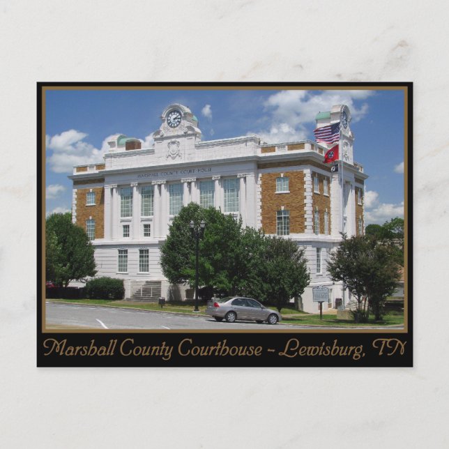 Carte Postale Marshall County Courthouse - Lewisburg, TN (Devant)