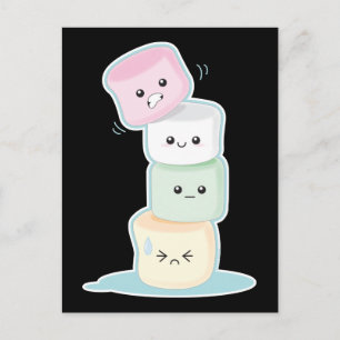 Carte Postale Marshmallows empilés
