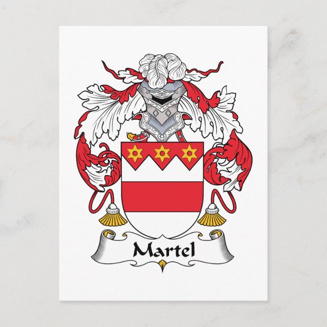 Carte Postale Martel Family Crest (Devant)