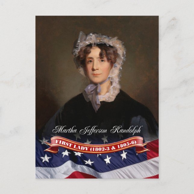 Carte Postale Martha Jefferson Randolph, Première Dame des Etats (Devant)