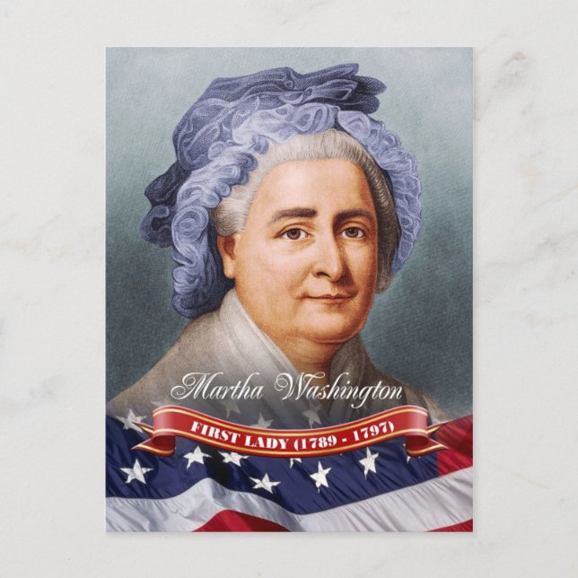 Carte Postale Martha Washington, Première Dame des Etats-Unis (Devant)
