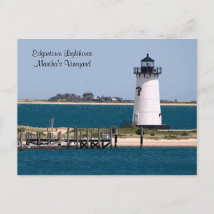 carte postale martha's Vineyard, Edgartown Lightho