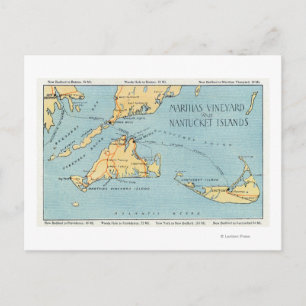 Carte Postale Martha's Vineyard & Nantucket Islands