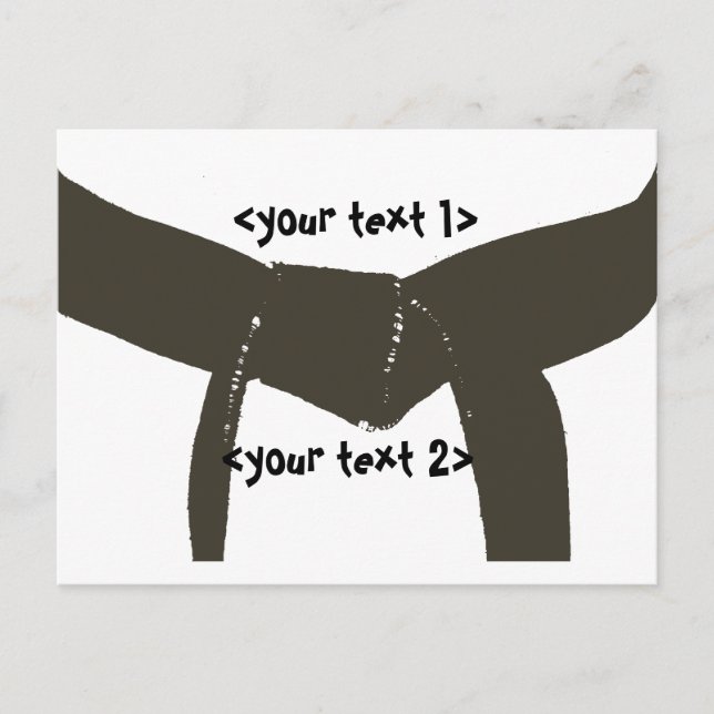 Carte Postale Martial Arts Brown Belt (Devant)