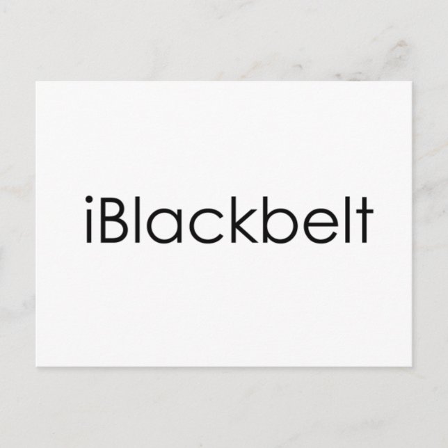 Carte postale Martial Arts iBlackbelt (Devant)