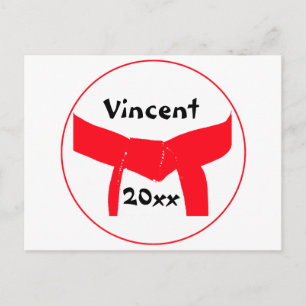 Carte Postale Martial Arts Red Belt