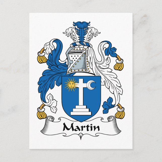 Carte Postale Martin Family Crest (Devant)