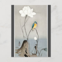 Martin-pêcheur avec fleur de lotus Ohara Koson cha