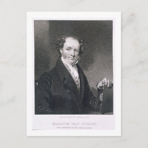 Carte Postale Martin Van Buren, gravé par E. Wellmore (engravi