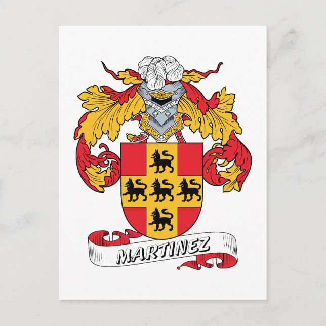 Carte Postale Martinez Family Crest (Devant)
