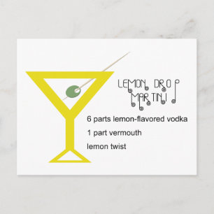 Carte postale Martini au citron