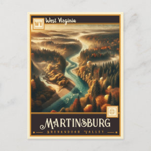 Carte Postale Martinsburg, Virginie-Occidentale Vintage