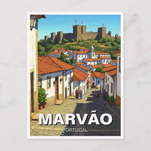 Carte Postale Marvao Portugal Travel (Devant)