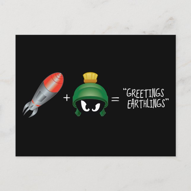 Carte Postale MARVIN L’équation Emoji MARTIAN™ (Devant)